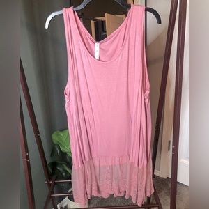 Womens Pink Plus Size 3XL Paisley Grace Tunic